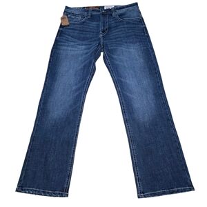 NWT TK Axel Jeans Men's 36x32 Denim Slim Bootcut Stretch